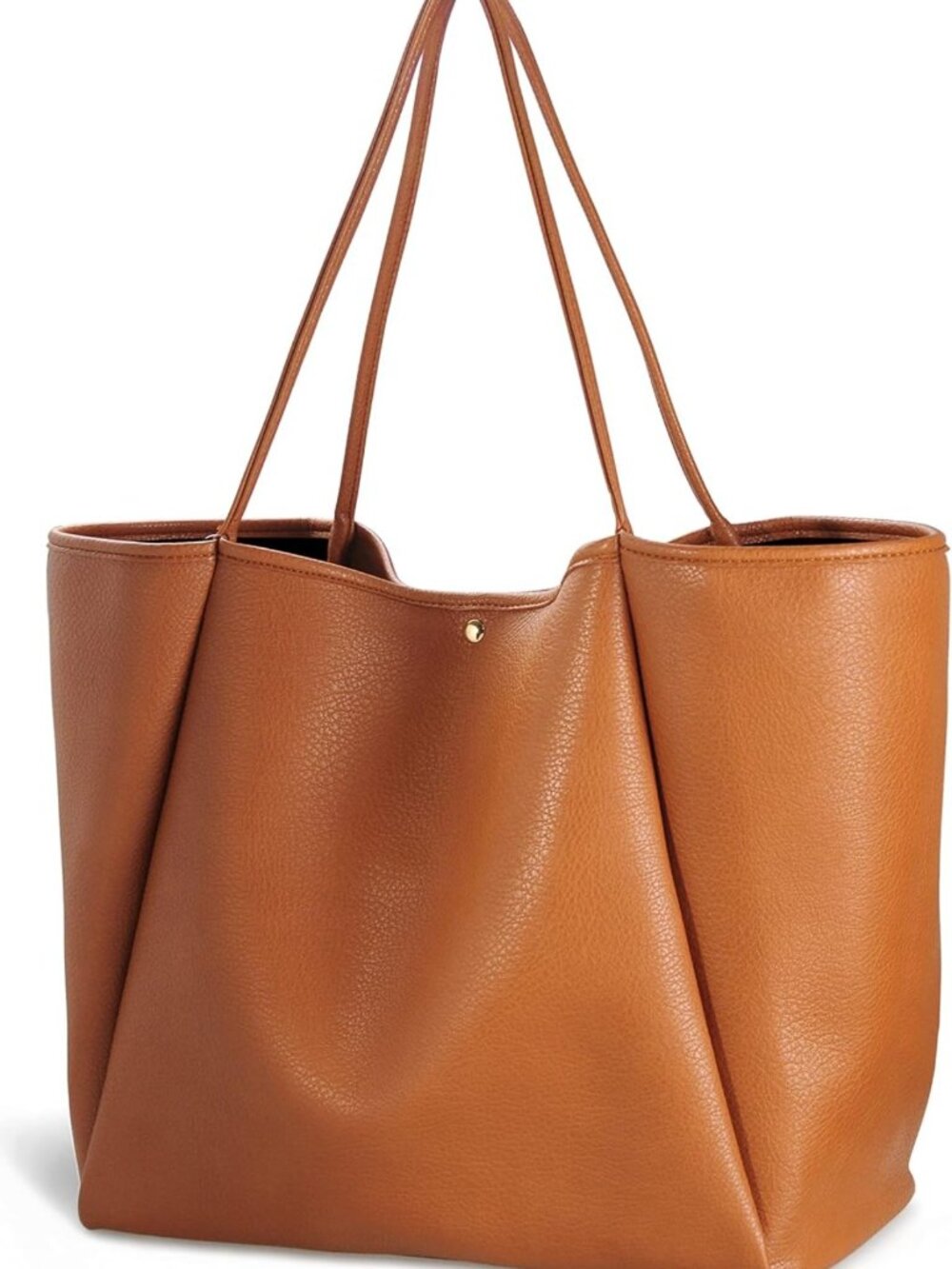 Oversized PU Leather Tote Bag for Women | Stylish Weekender Shopper Purse